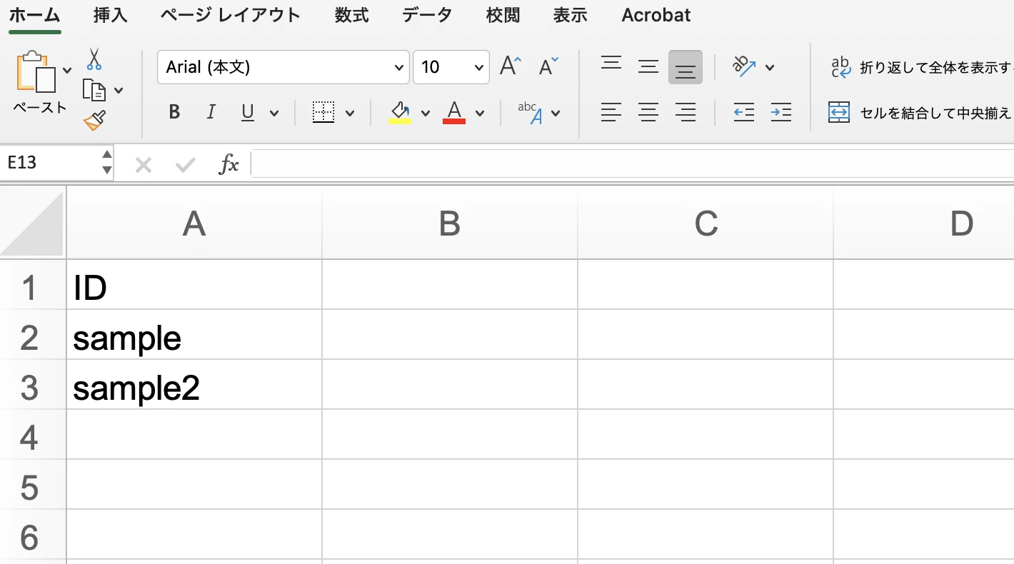 Excel Display Example